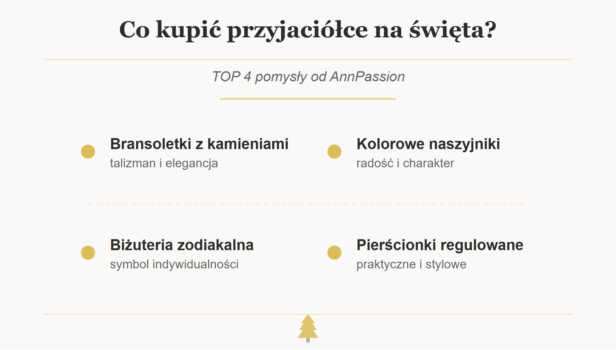 Co kupić przyjaciółce na święta? TOP 4 pomysły od AnnPassion