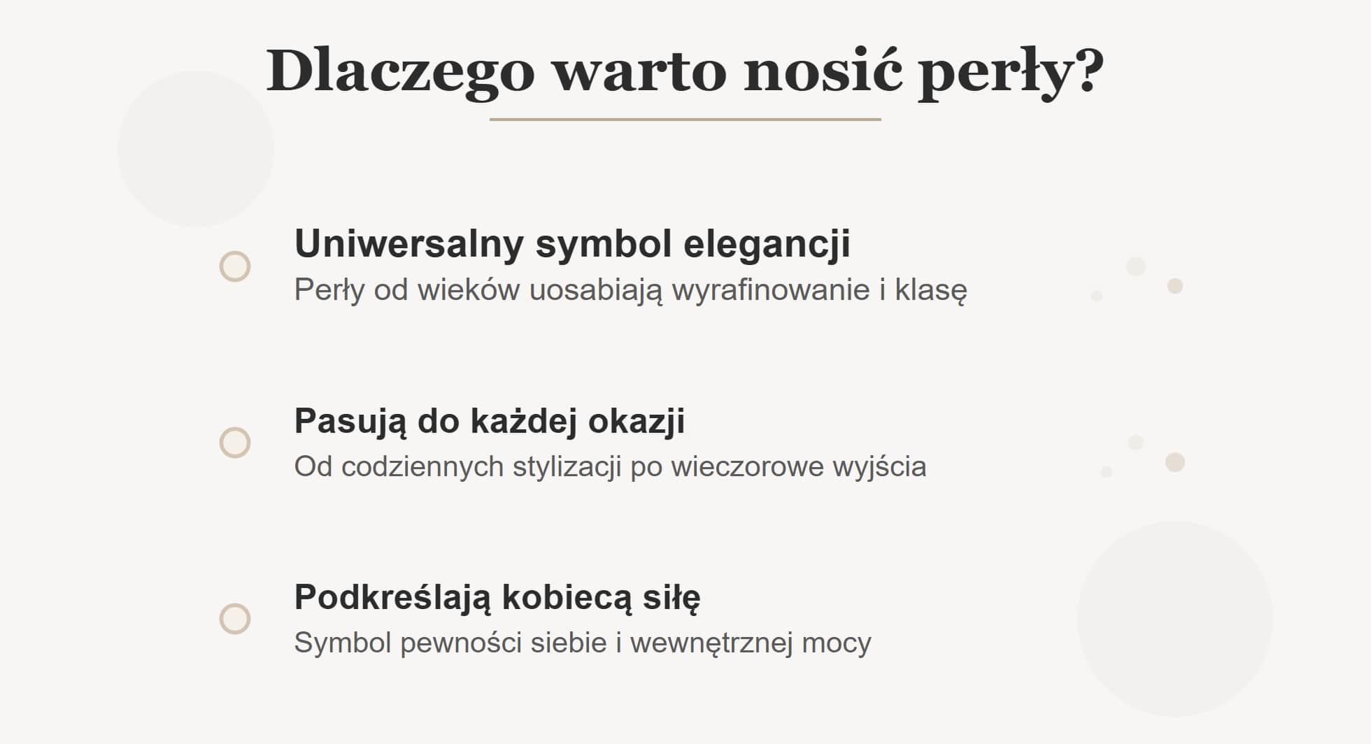 Dlaczego warto nosić perły?