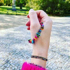Kolorowa radość - bransoletka z masy perłowej