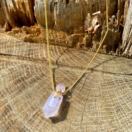 Buteleczka, naszyjnik z kamienia Ametyst, perfumetka, sekretnik