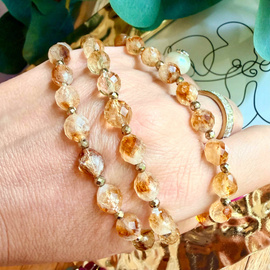 Cytryn i hematyt - bransoletka z kamieni naturalnych - obfitość i pewność siebie