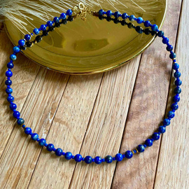 Naszyjnik lapis lazuli - niebieski naszyjnik z kamieni naturalnych