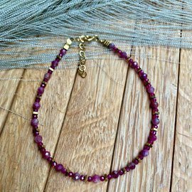 Rubin i spinel - serce i energia życiowa - bransoletka z kamieni