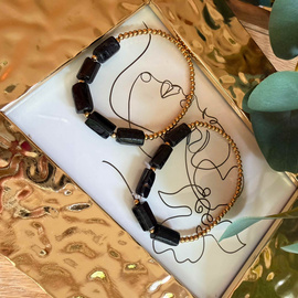 Turmalin i hematyt - bransoletka z kamieni naturalnych - Twoja ochrona i pewność siebie